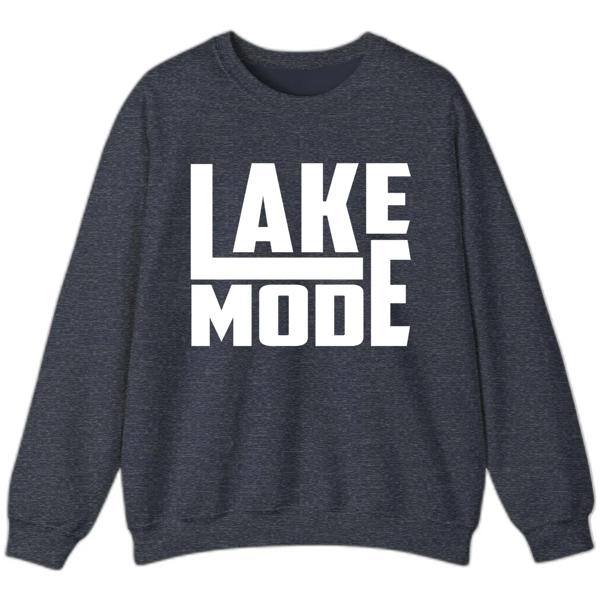 Lake Mode Typography Design Sweatshirt in Heather Sport Dark Navy