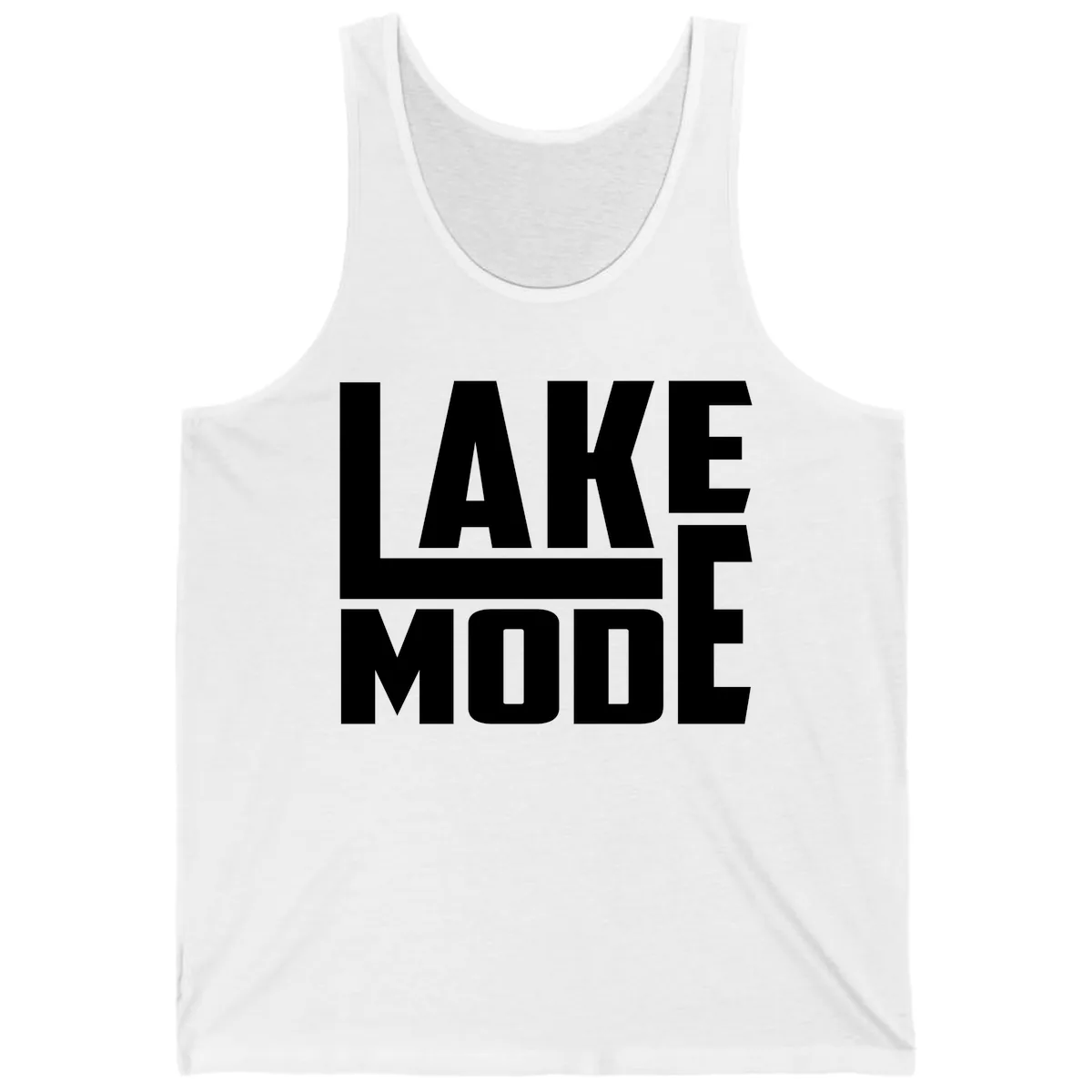 Lake Mode Typography Design Tank in White