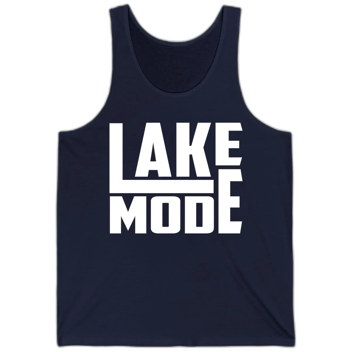Lake Mode Typography Design Tank in Navy