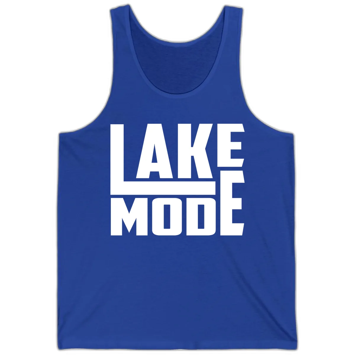 Lake Mode Typography Design Tank in True Royal