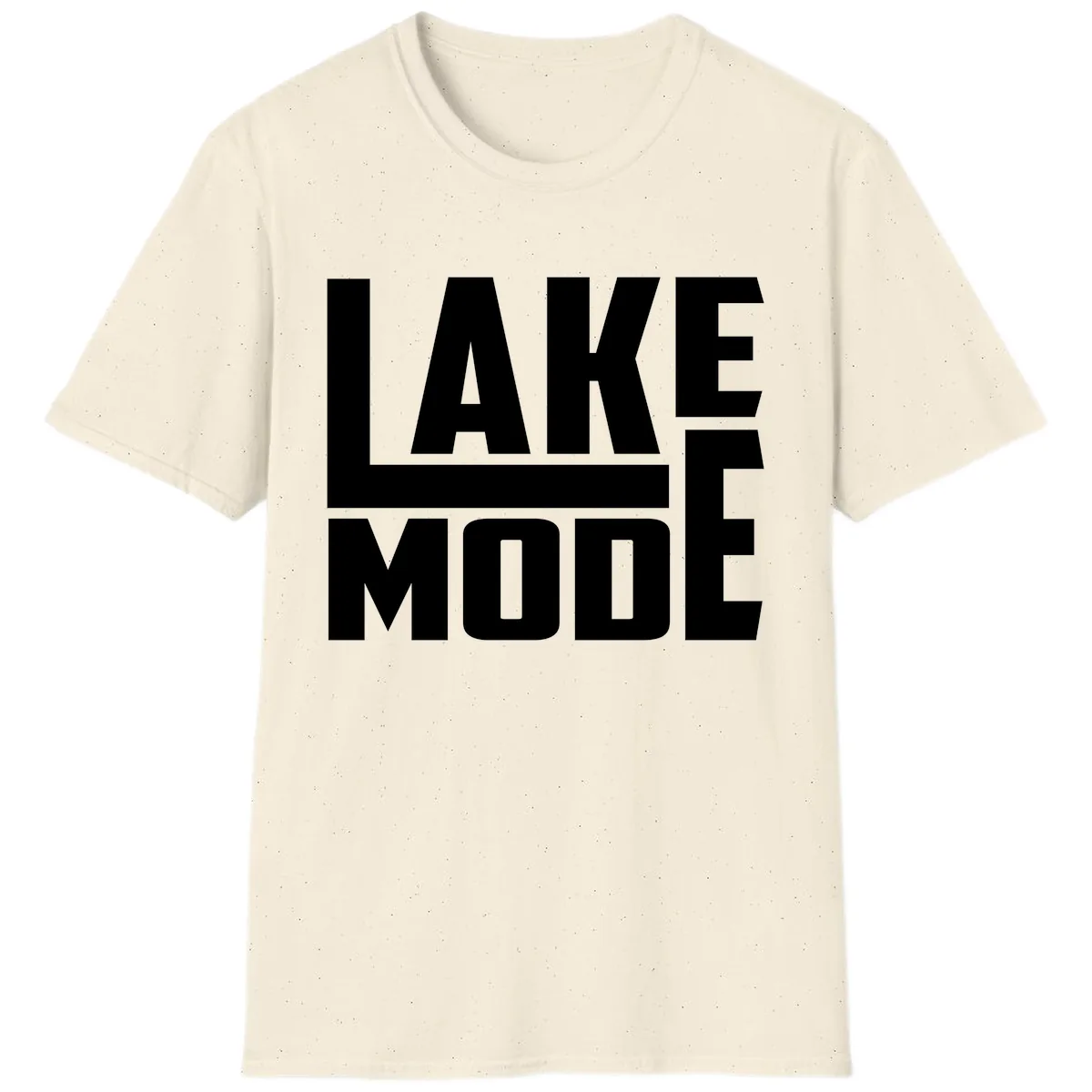 Lake Mode Typography Design T-Shirt in Natural