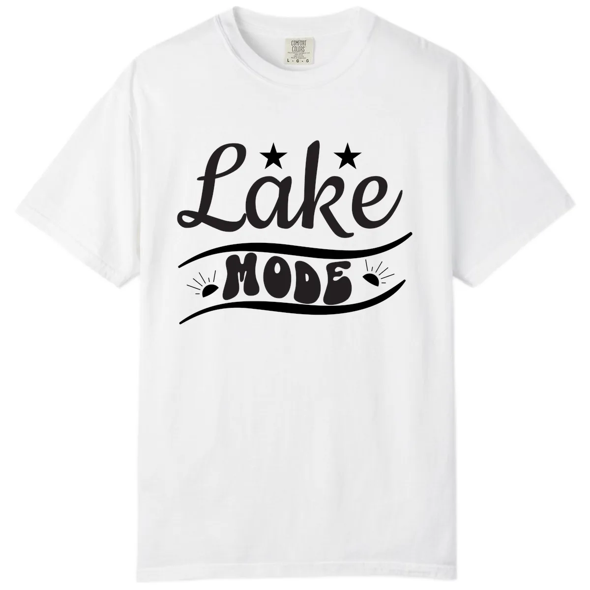 Lake Mode Retro Graphic Comfort Color in White