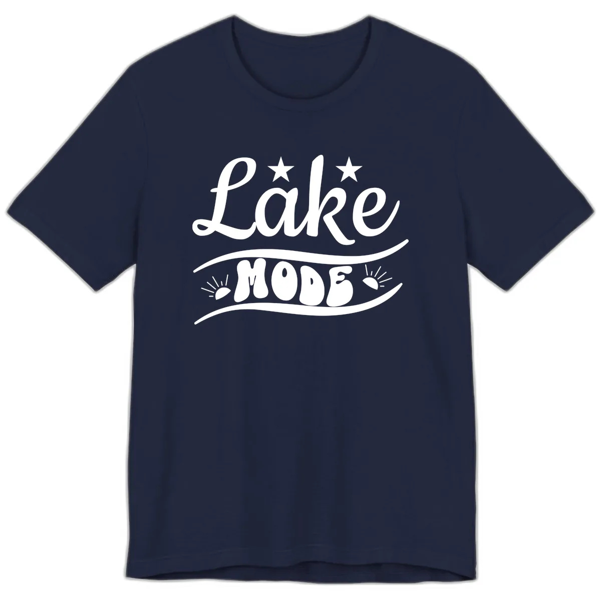 Lake Mode Retro Graphic Premium T-Shirt in Navy
