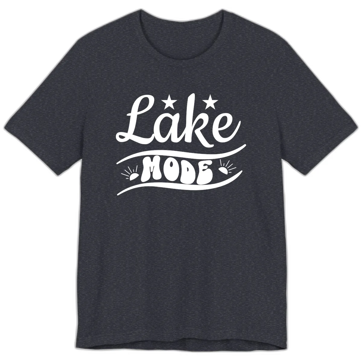 Lake Mode Retro Graphic Premium T-Shirt in Heather Navy