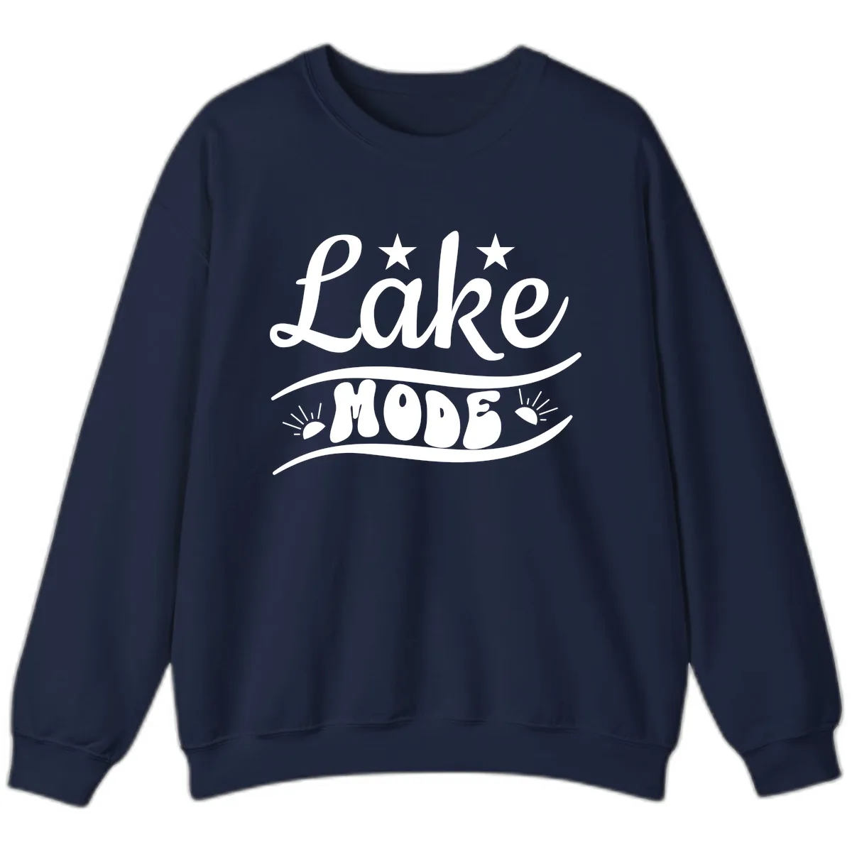 Lake Mode Retro Graphic Sweatshirt in Navy