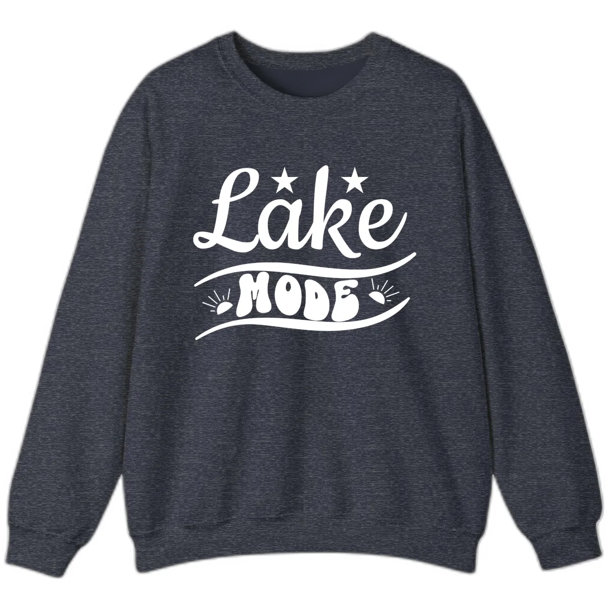 Lake Mode Retro Graphic Sweatshirt in Heather Sport Dark Navy