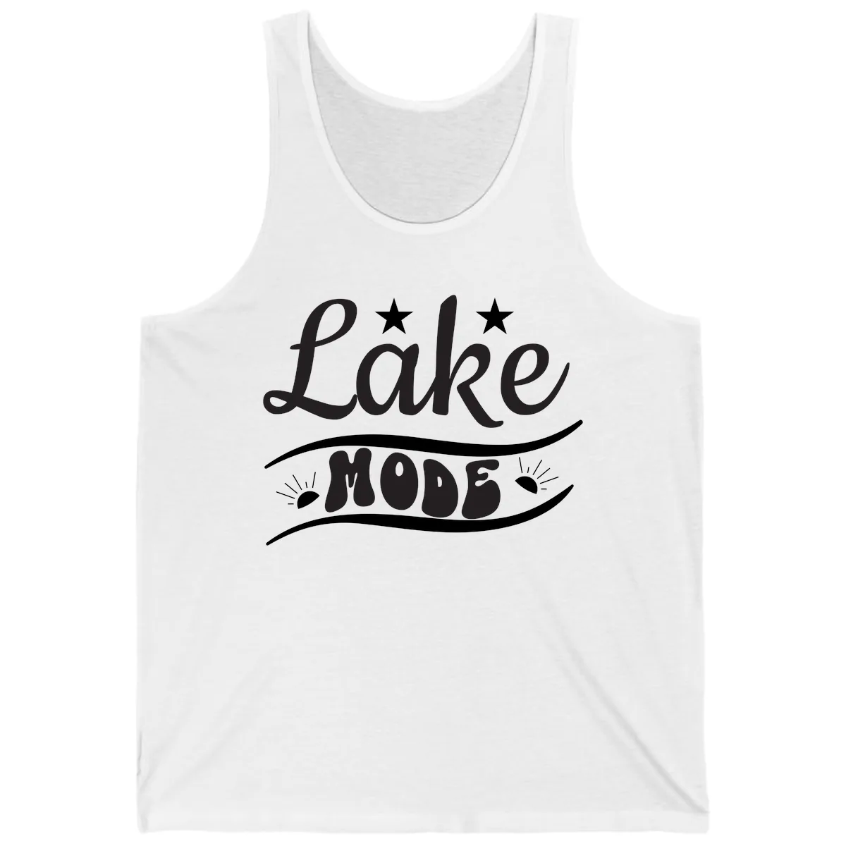 Lake Mode Retro Graphic Tank in White