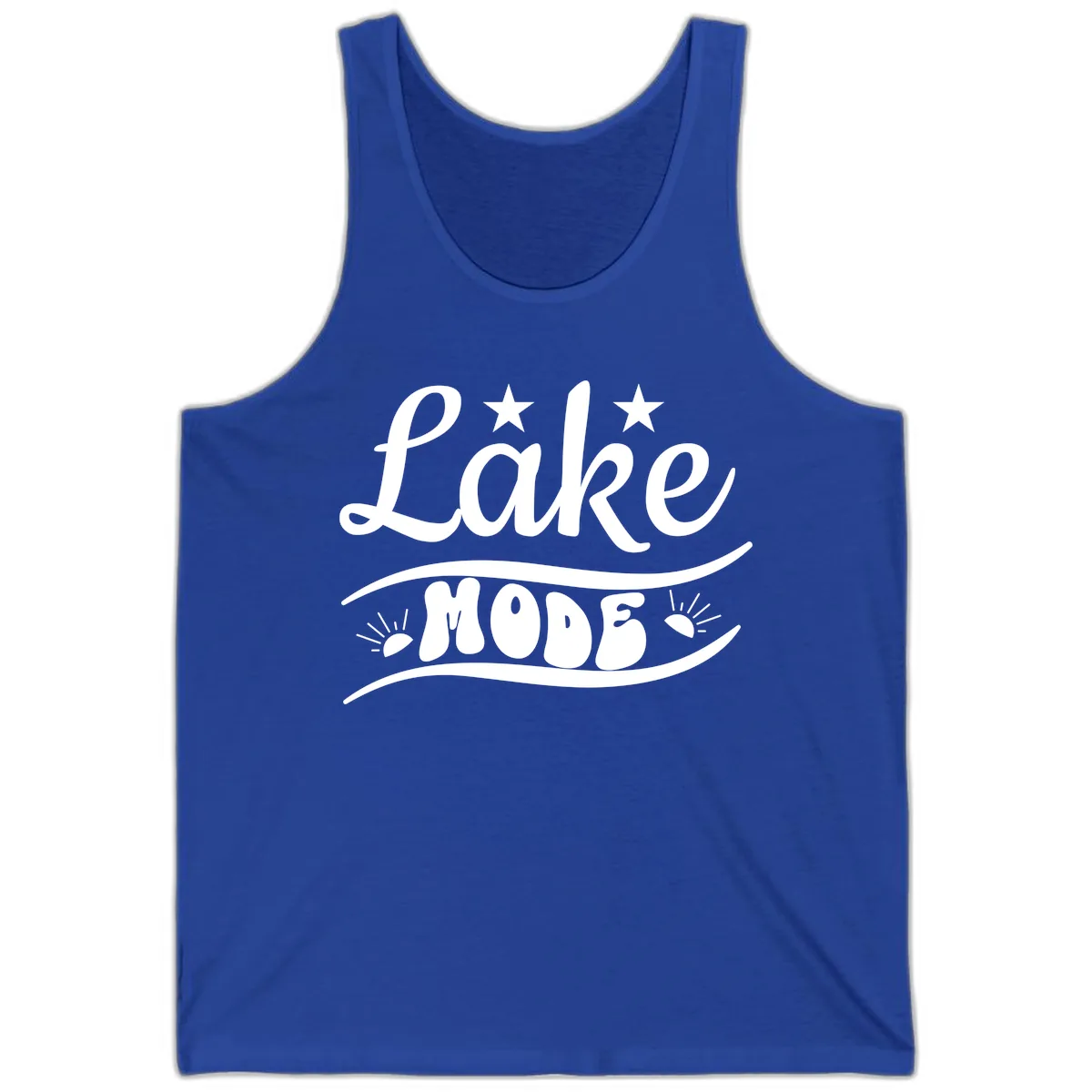 Lake Mode Retro Graphic Tank in True Royal