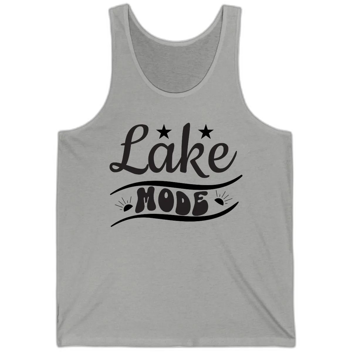 Lake Mode Retro Graphic Tank in Athletic Heather