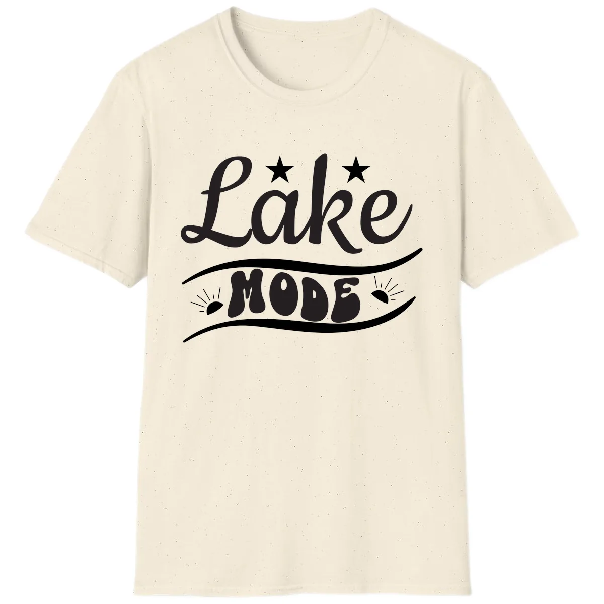 Lake Mode Retro Graphic T-Shirt in Natural