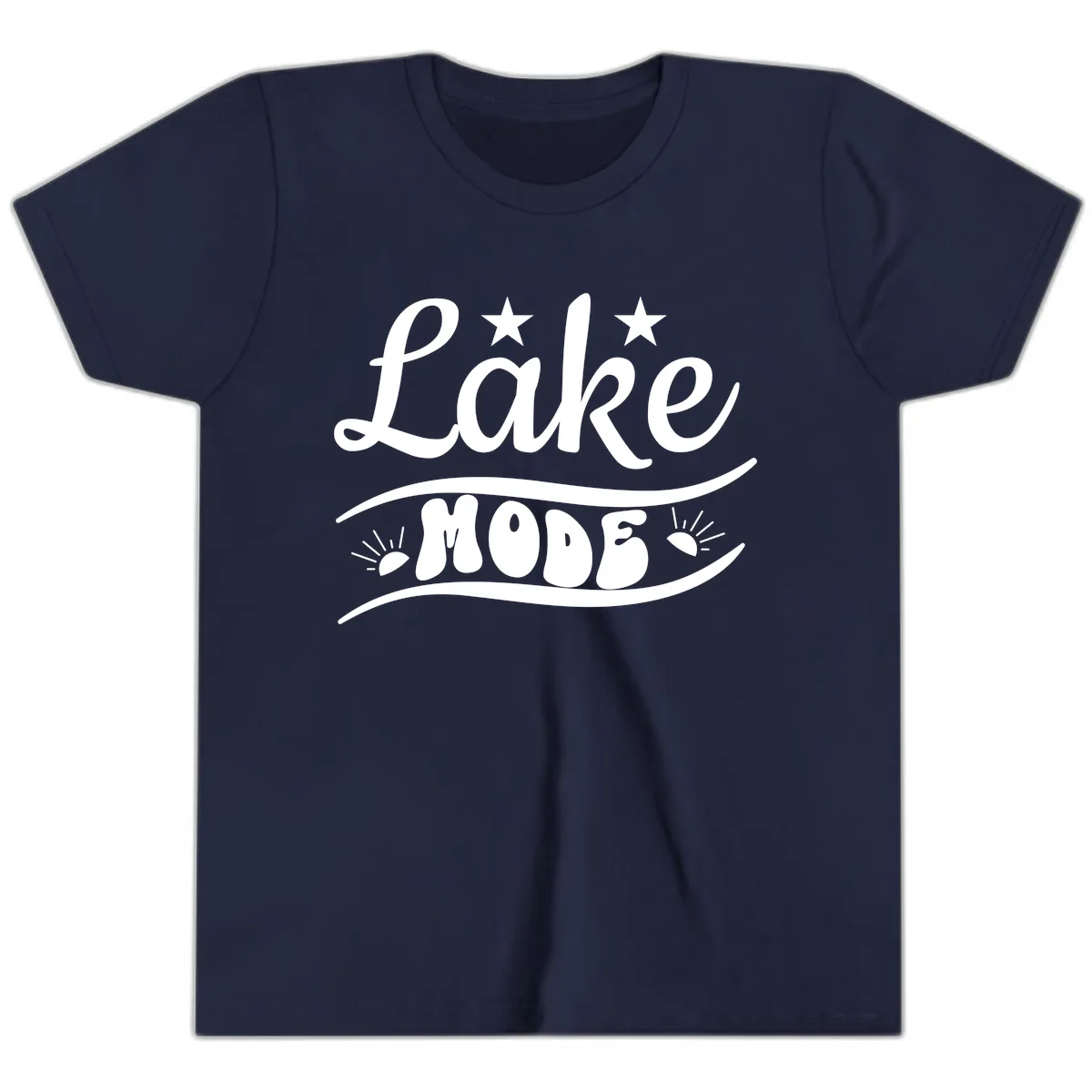 Lake Mode Retro Graphic Youth T-Shirt in Navy