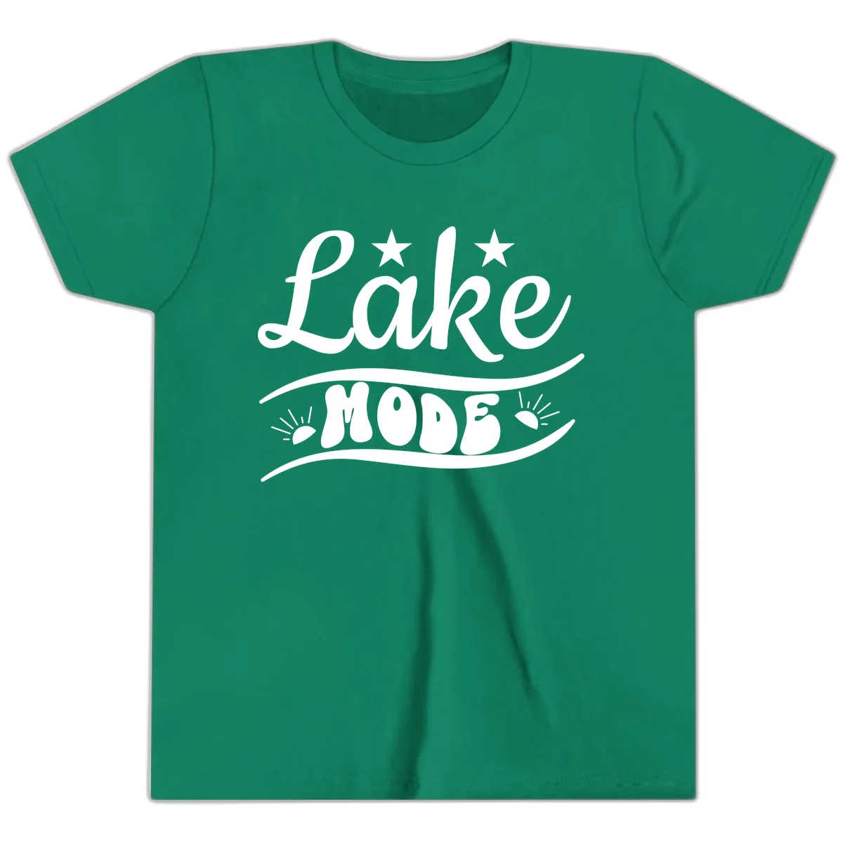 Lake Mode Retro Graphic Youth T-Shirt in Kelly