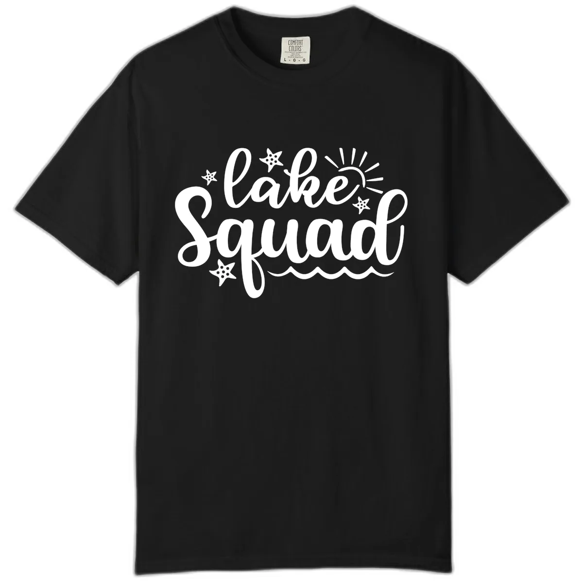 Lake Squad Summer Vibes Apparel Comfort Color in Black