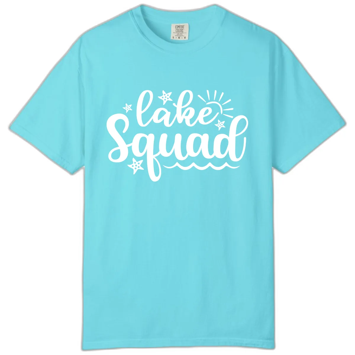 Lake Squad Summer Vibes Apparel Comfort Color in Lagoon Blue