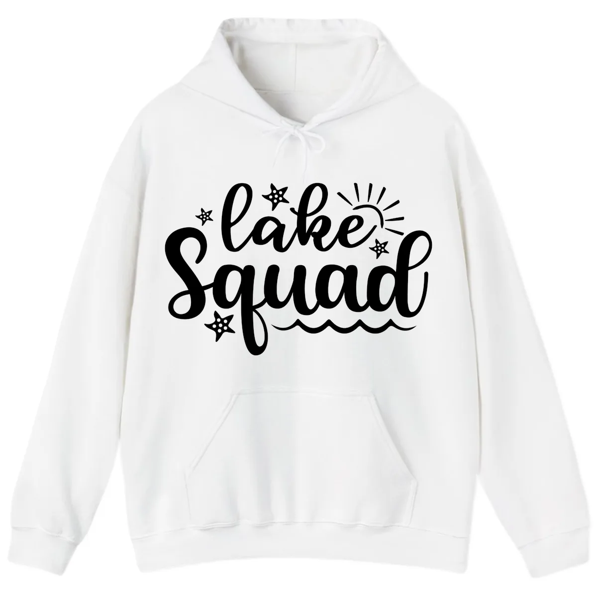Lake Squad Summer Vibes Apparel Hoodie in White