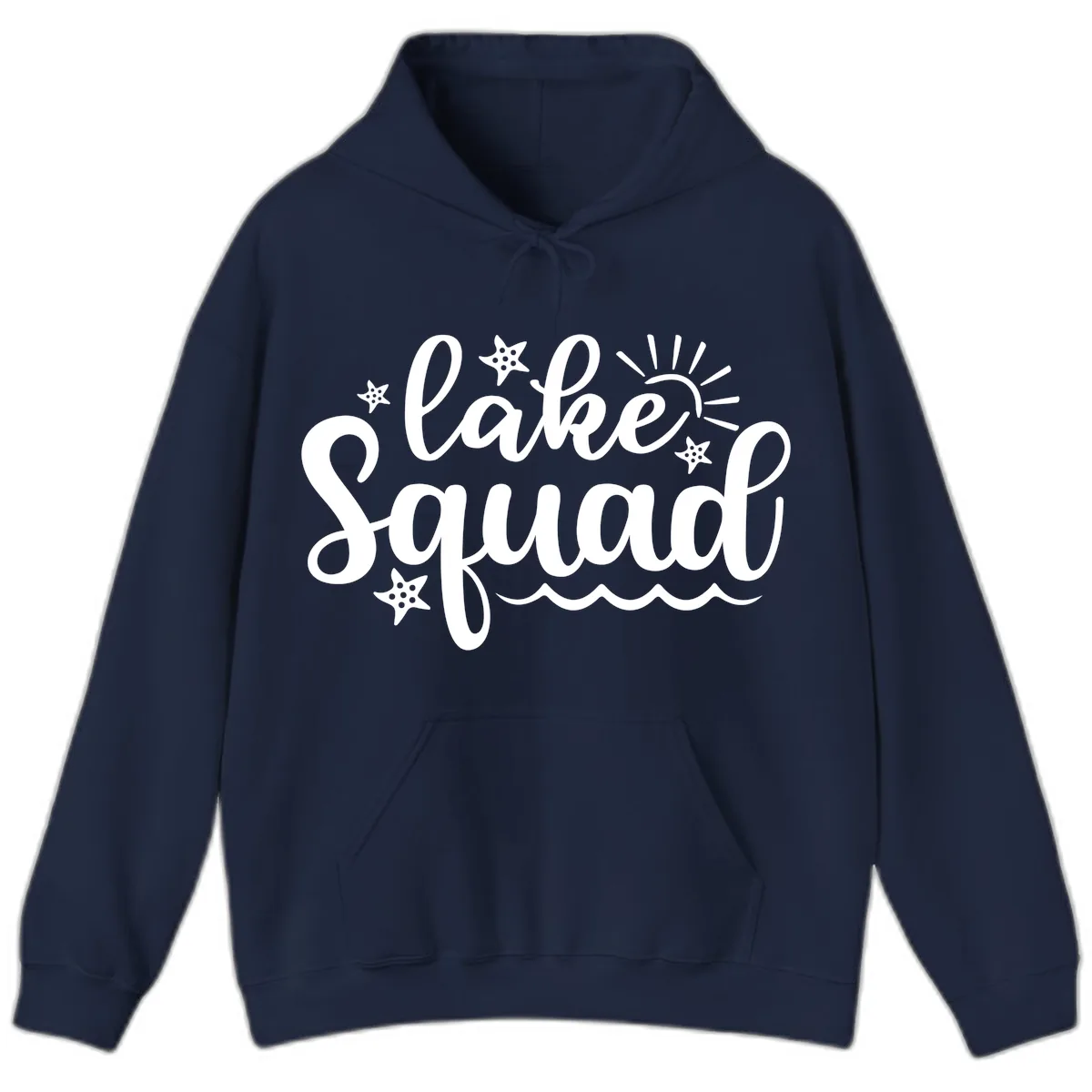Lake Squad Summer Vibes Apparel Hoodie in Navy