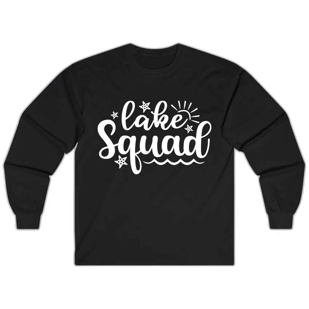 Lake Squad Summer Vibes Apparel Long Sleeve in Black