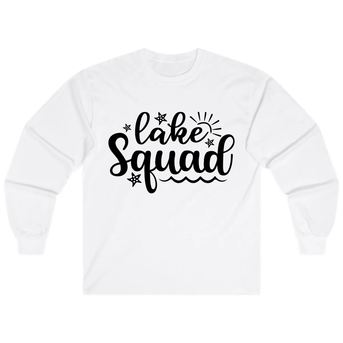 Lake Squad Summer Vibes Apparel Long Sleeve in White