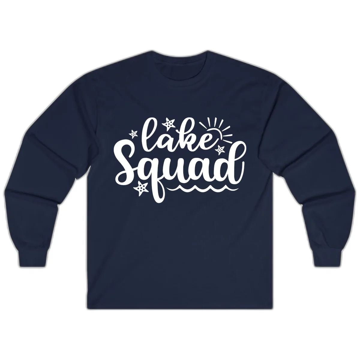 Lake Squad Summer Vibes Apparel Long Sleeve in Navy
