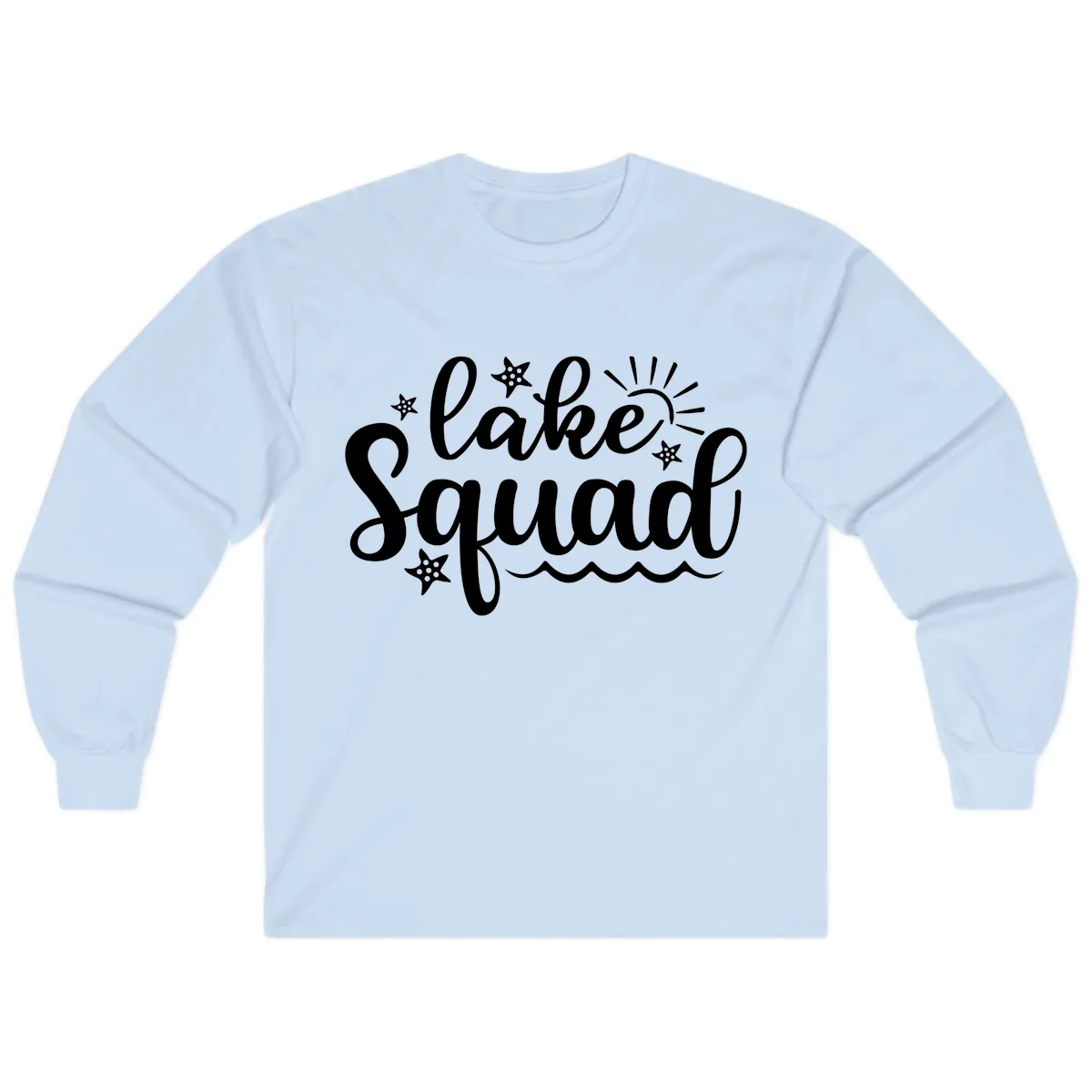 Lake Squad Summer Vibes Apparel Long Sleeve in Light Blue