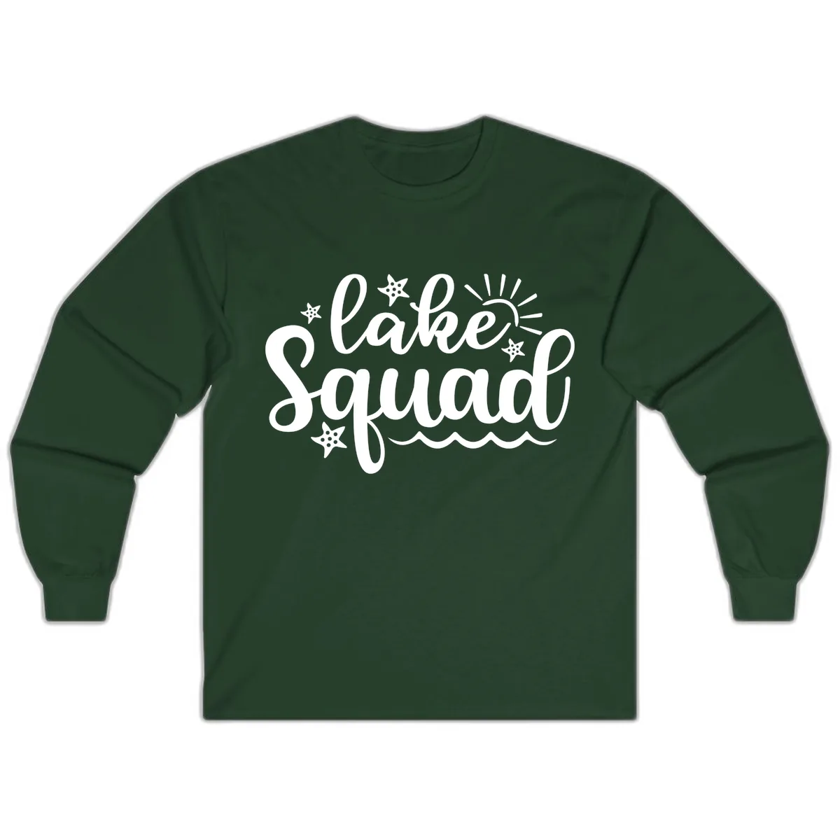 Lake Squad Summer Vibes Apparel Long Sleeve in Forest Green