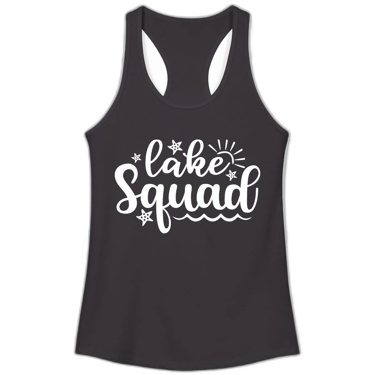 Lake Squad Summer Vibes Apparel Ladies Tank in Black