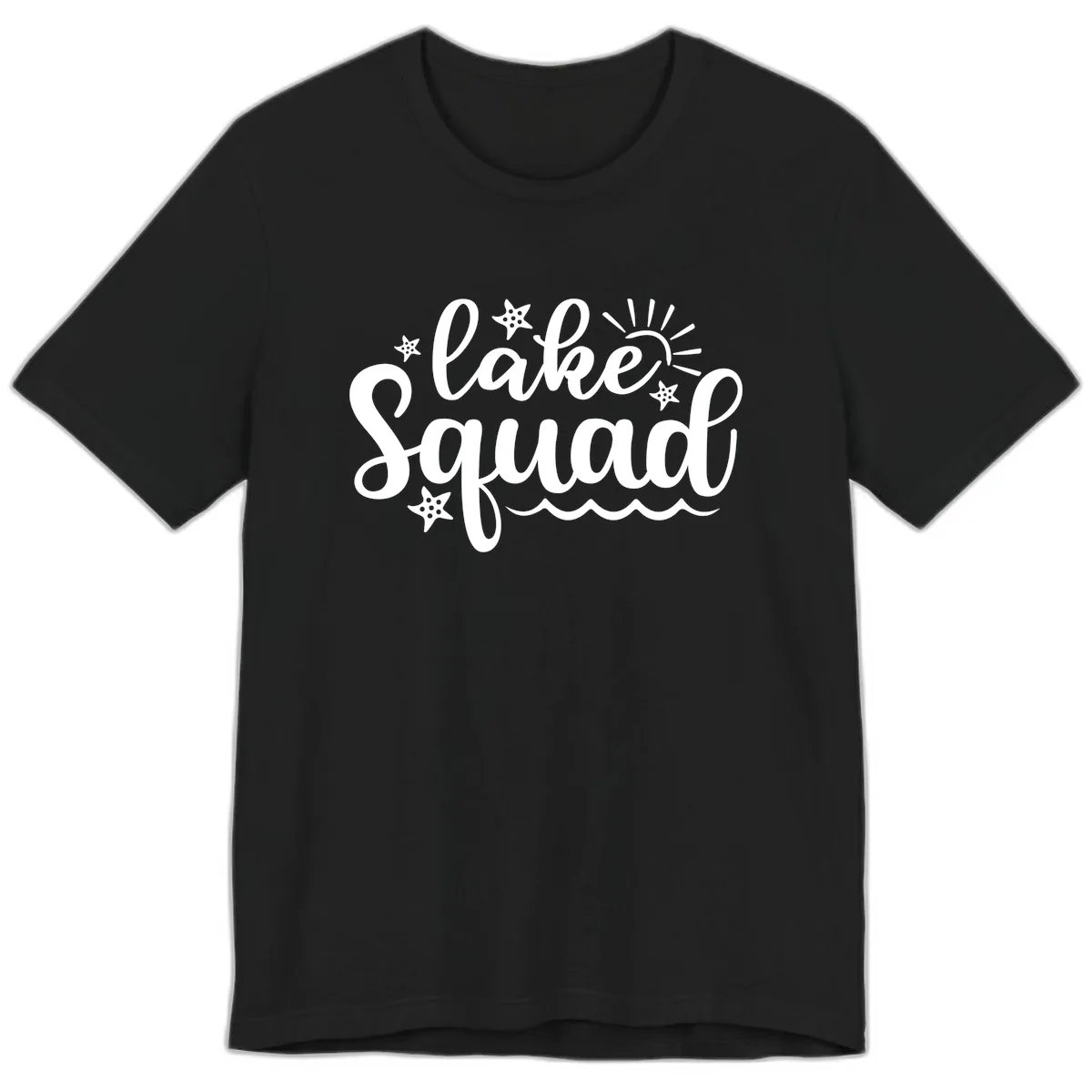 Lake Squad Summer Vibes Apparel Premium T-Shirt in Black
