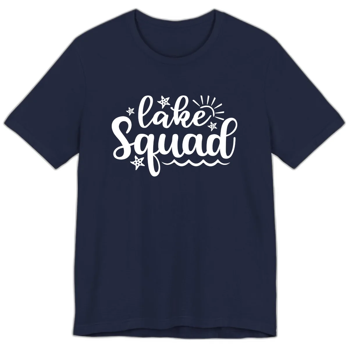 Lake Squad Summer Vibes Apparel Premium T-Shirt in Navy