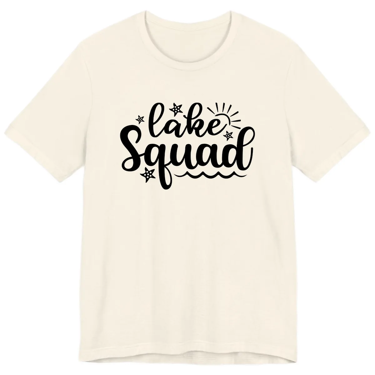 Lake Squad Summer Vibes Apparel Premium T-Shirt in Natural