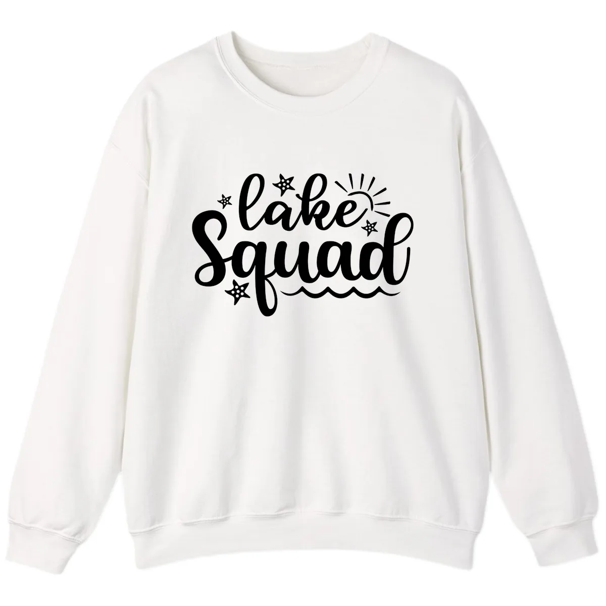 Lake Squad Summer Vibes Apparel Sweatshirt in White