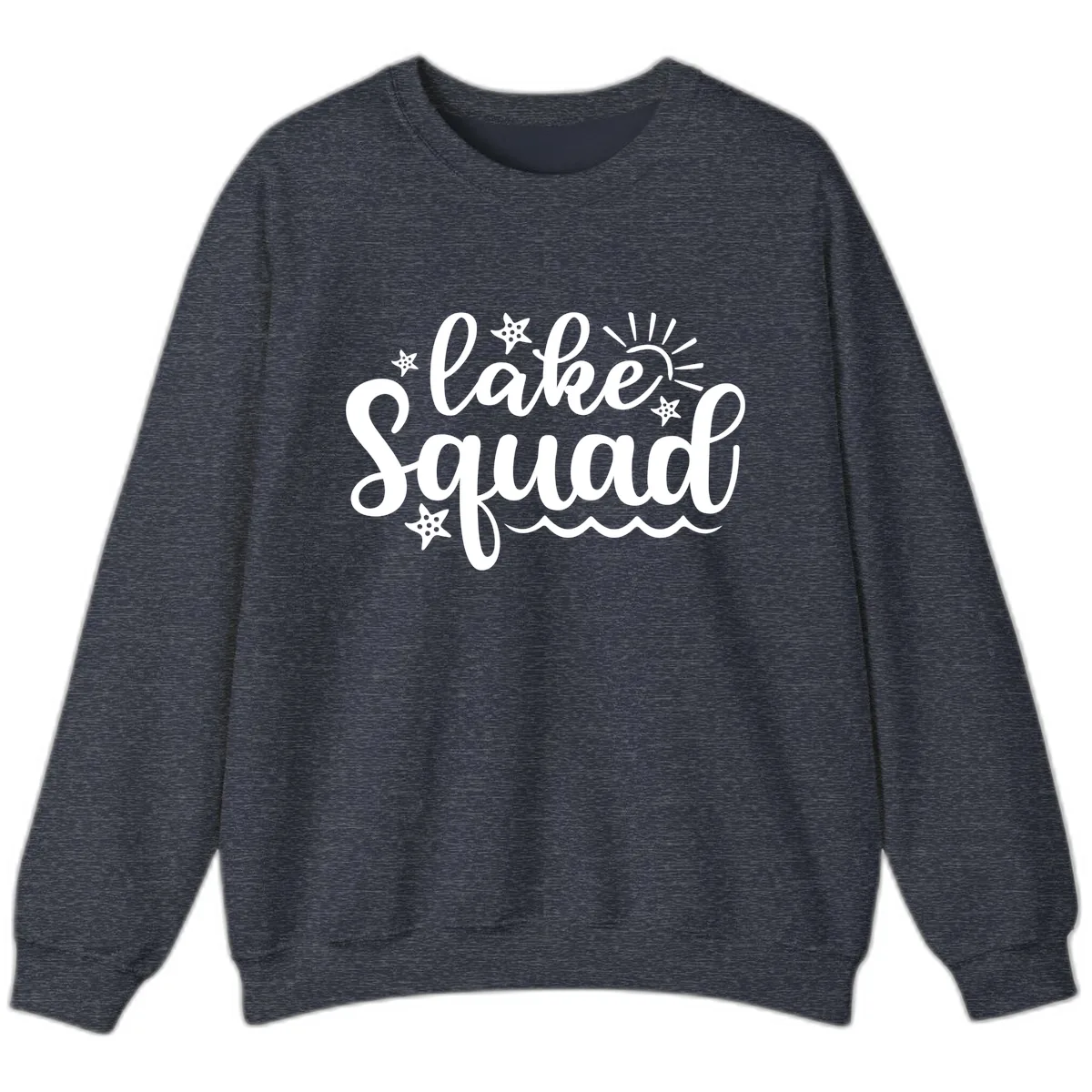 Lake Squad Summer Vibes Apparel Sweatshirt in Heather Sport Dark Navy