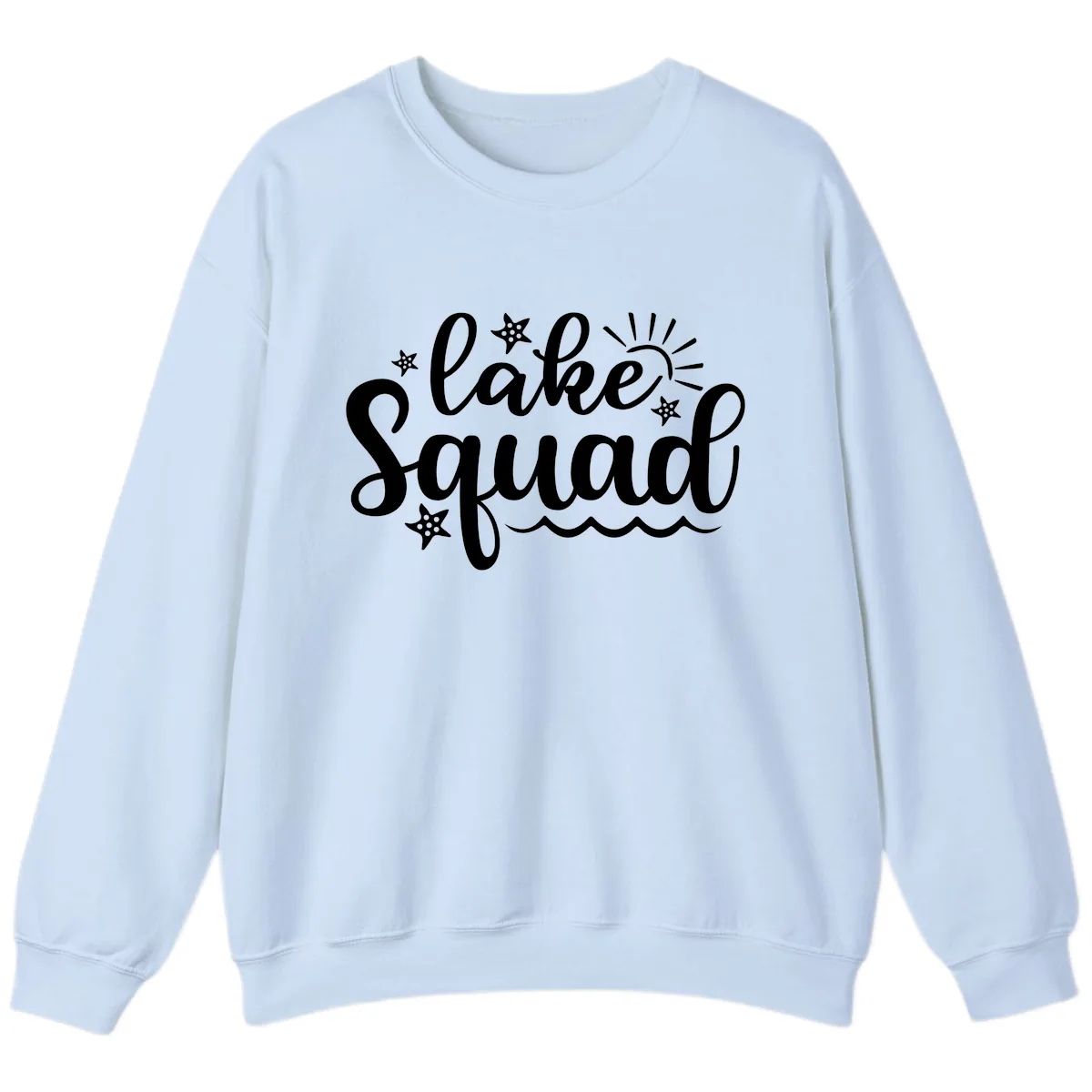 Lake Squad Summer Vibes Apparel Sweatshirt in Light Blue
