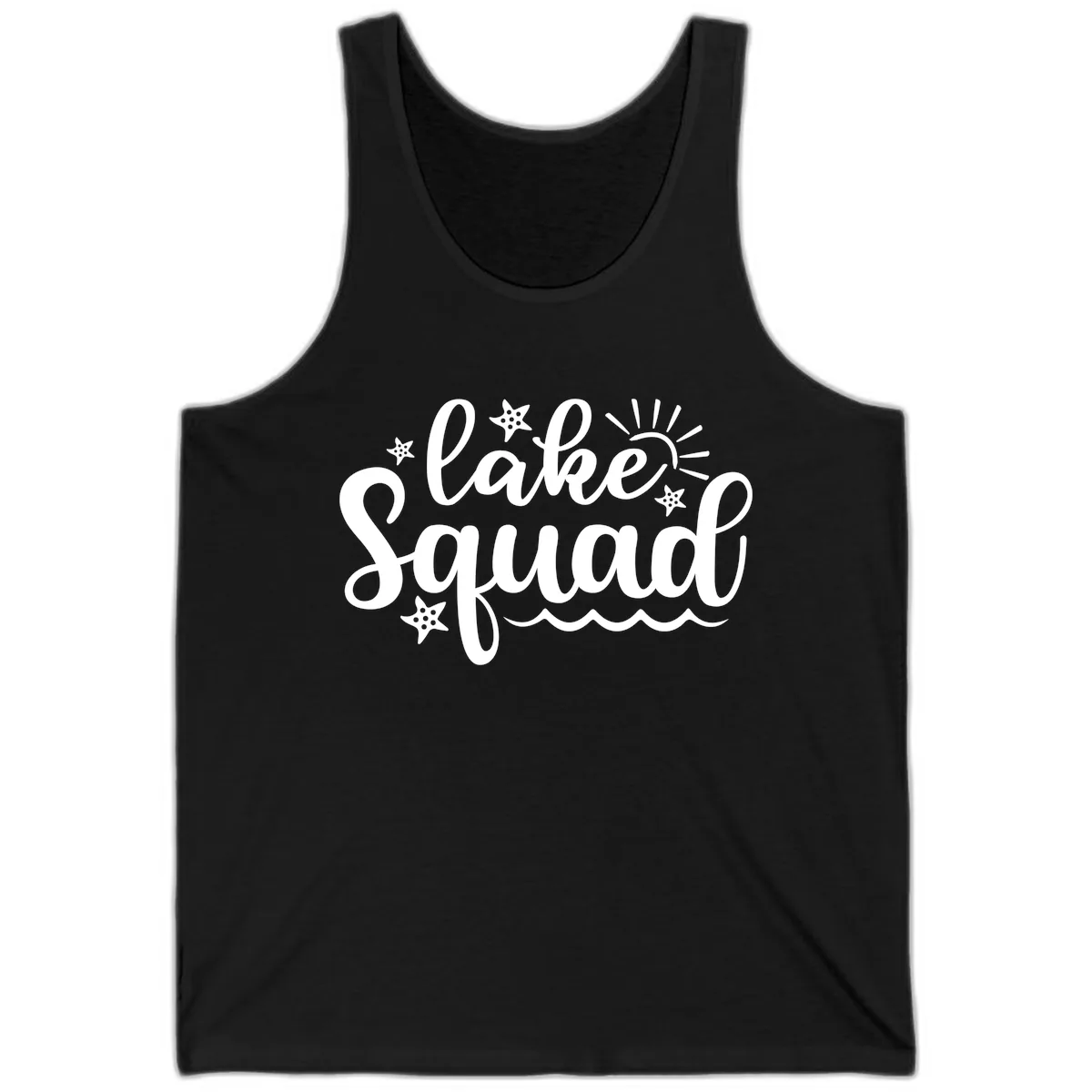 Lake Squad Summer Vibes Apparel Tank in Black