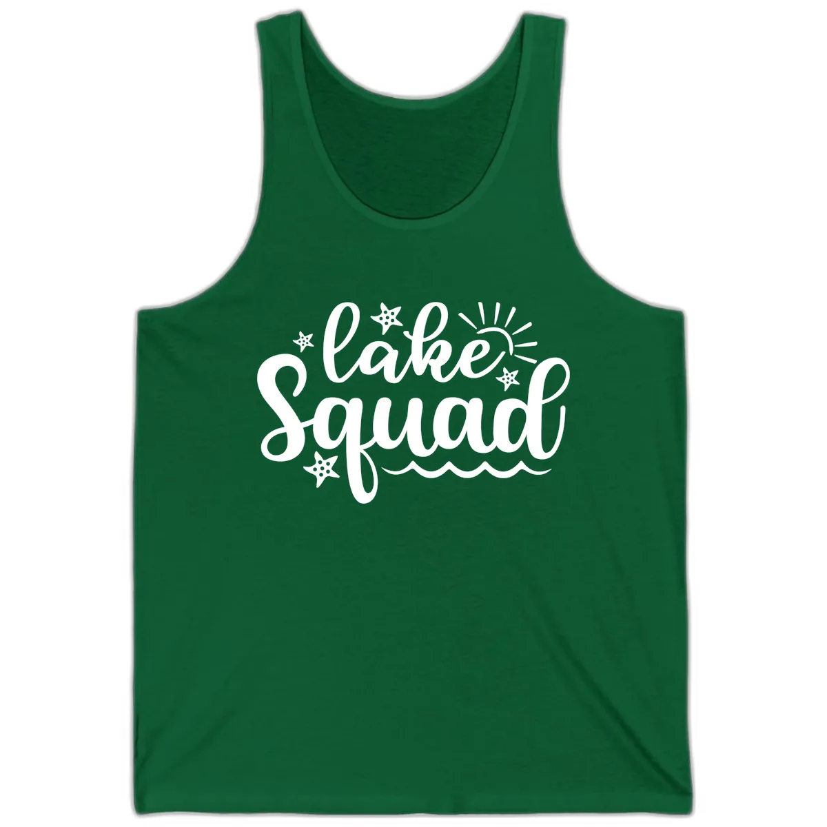 Lake Squad Summer Vibes Apparel Tank in Kelly