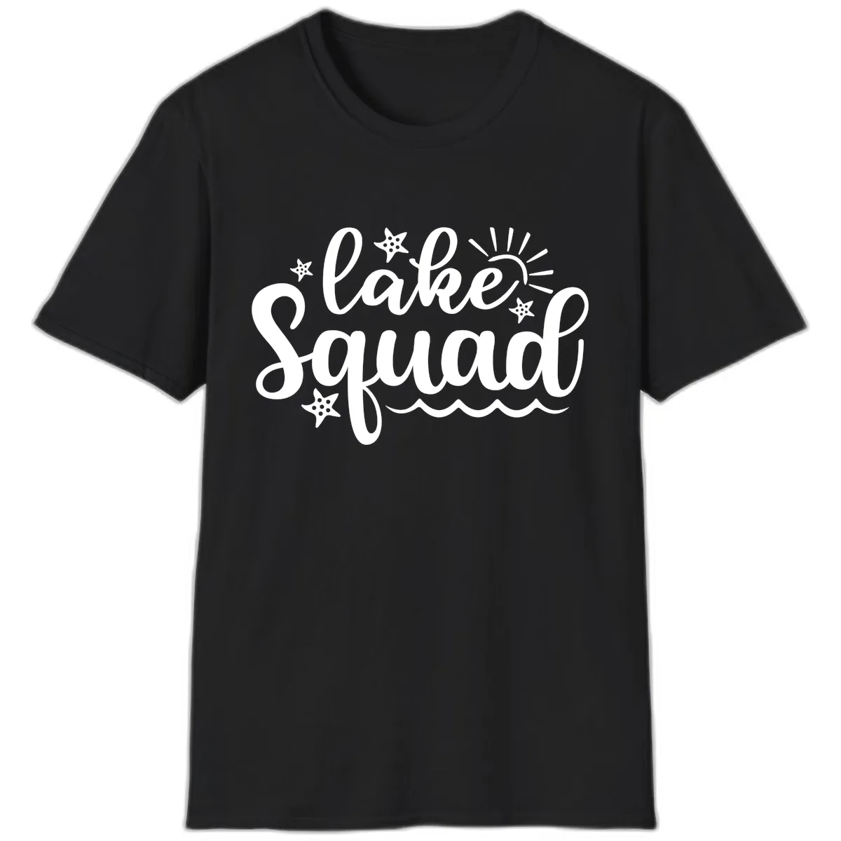 Lake Squad Summer Vibes Apparel T-Shirt in Black