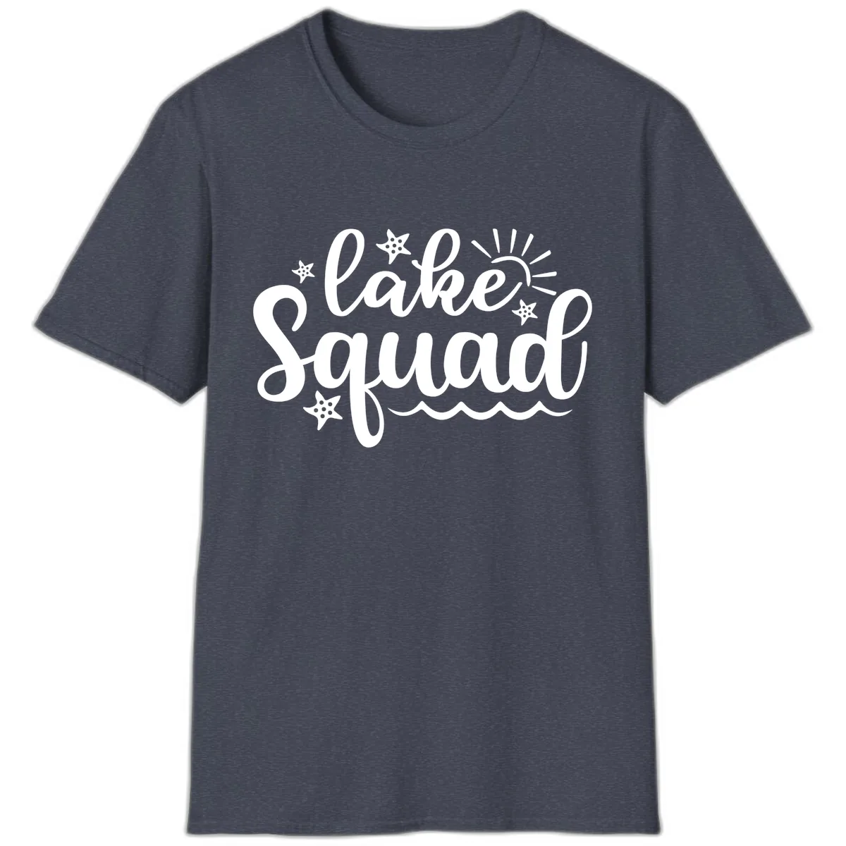 Lake Squad Summer Vibes Apparel T-Shirt in Heather Navy
