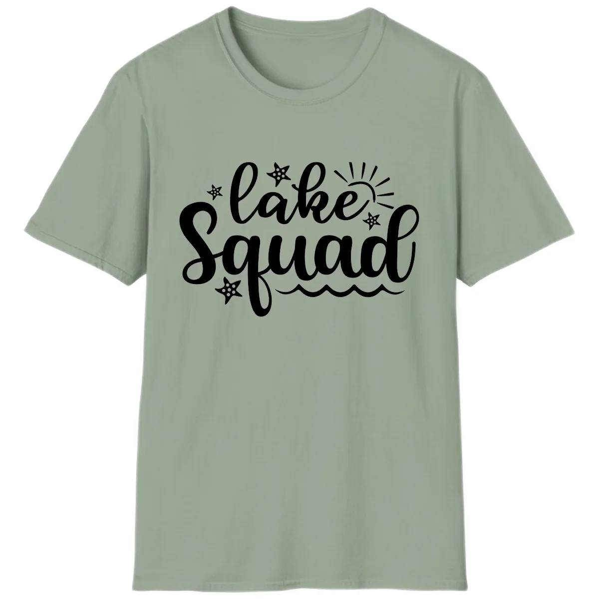Lake Squad Summer Vibes Apparel T-Shirt in Sage