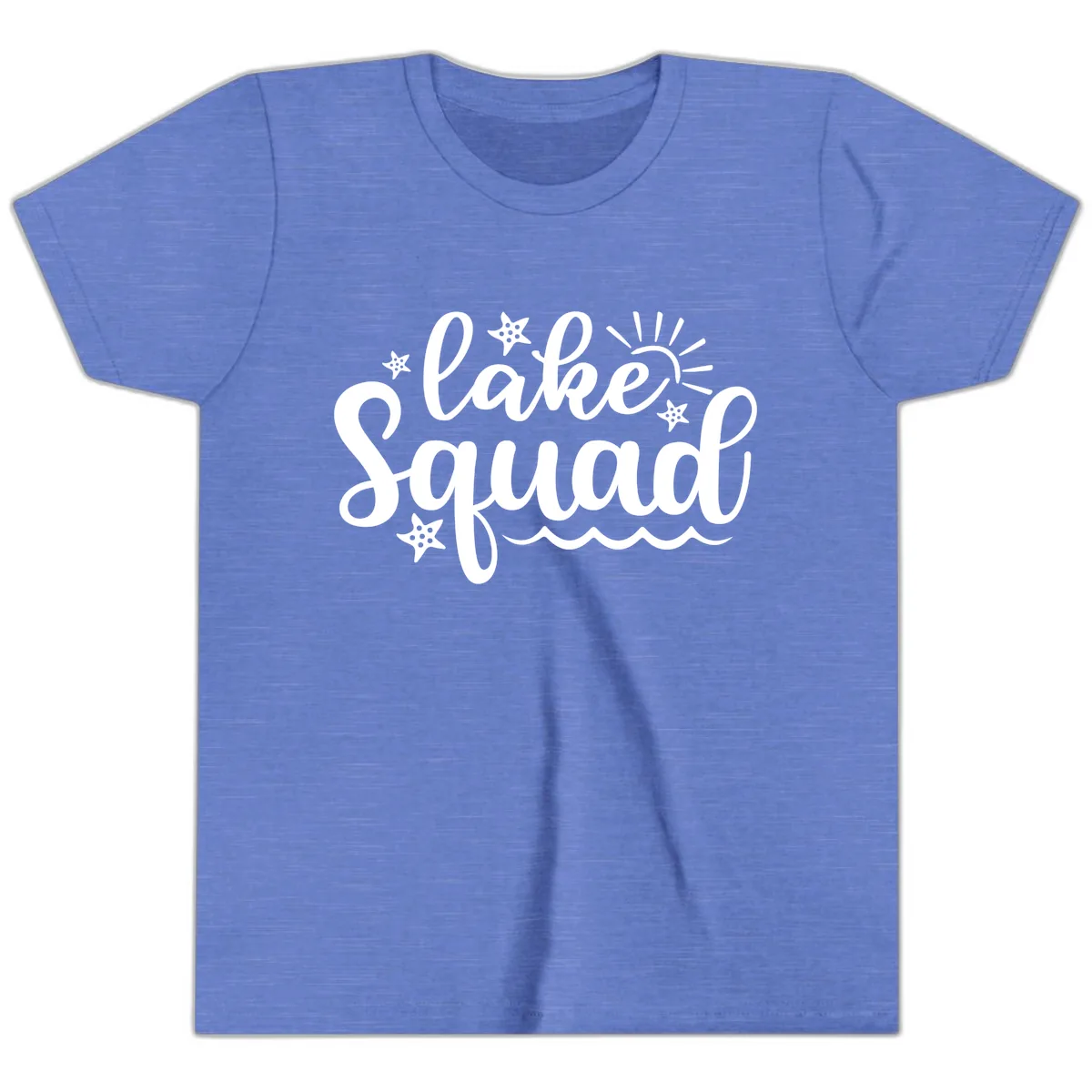 Lake Squad Summer Vibes Apparel Youth T-Shirt in Heather Columbia Blue