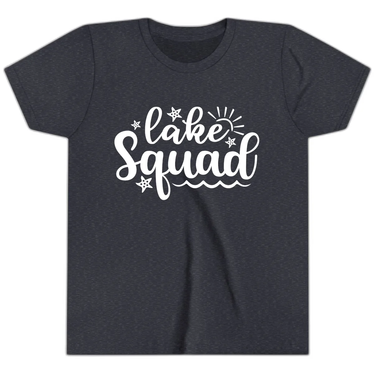 Lake Squad Summer Vibes Apparel Youth T-Shirt in Heather Navy