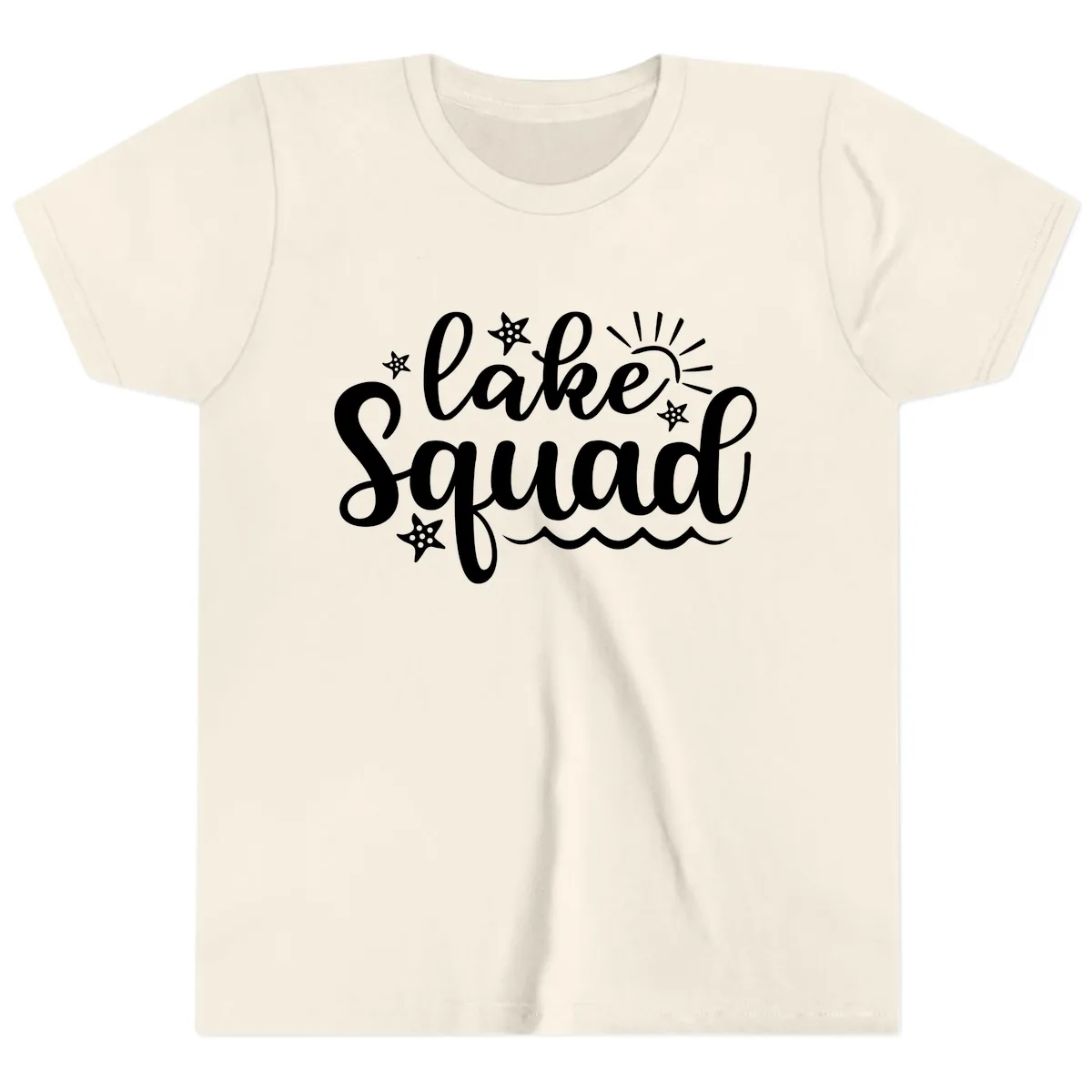 Lake Squad Summer Vibes Apparel Youth T-Shirt in Natural
