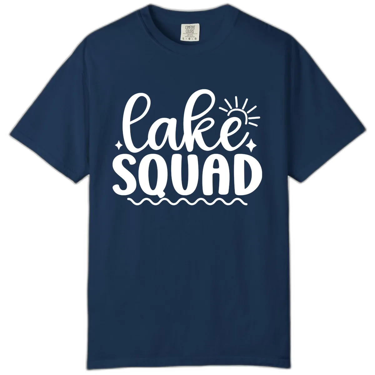 Lake Squad Summer Vibes Apparel Comfort Color in Navy