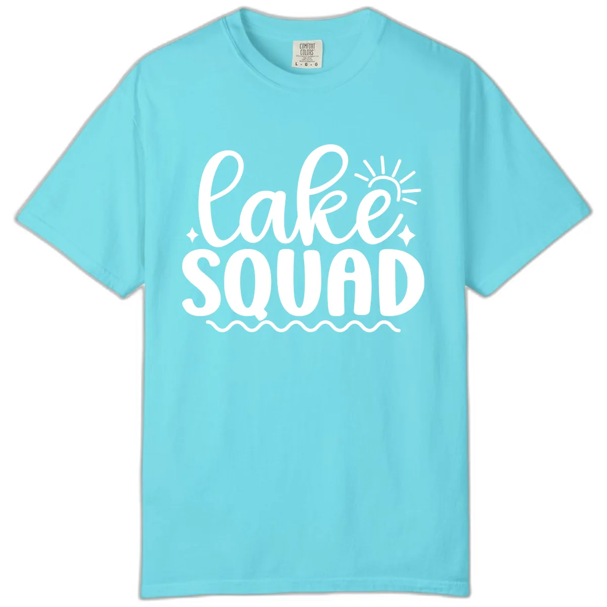 Lake Squad Summer Vibes Apparel Comfort Color in Lagoon Blue