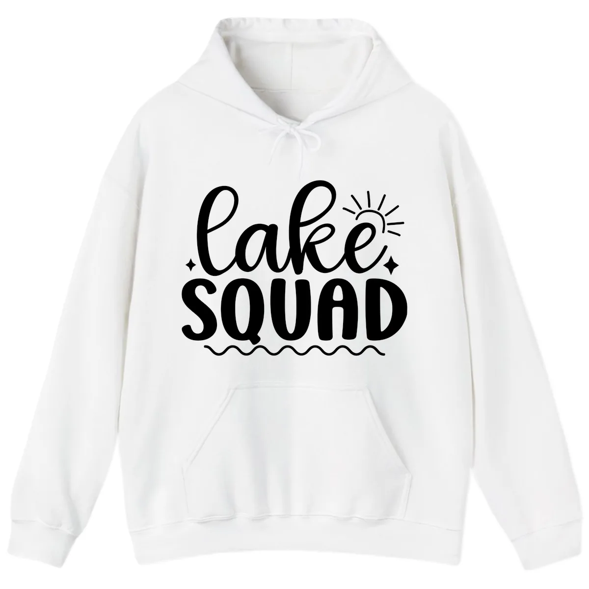 Lake Squad Summer Vibes Apparel Hoodie in White