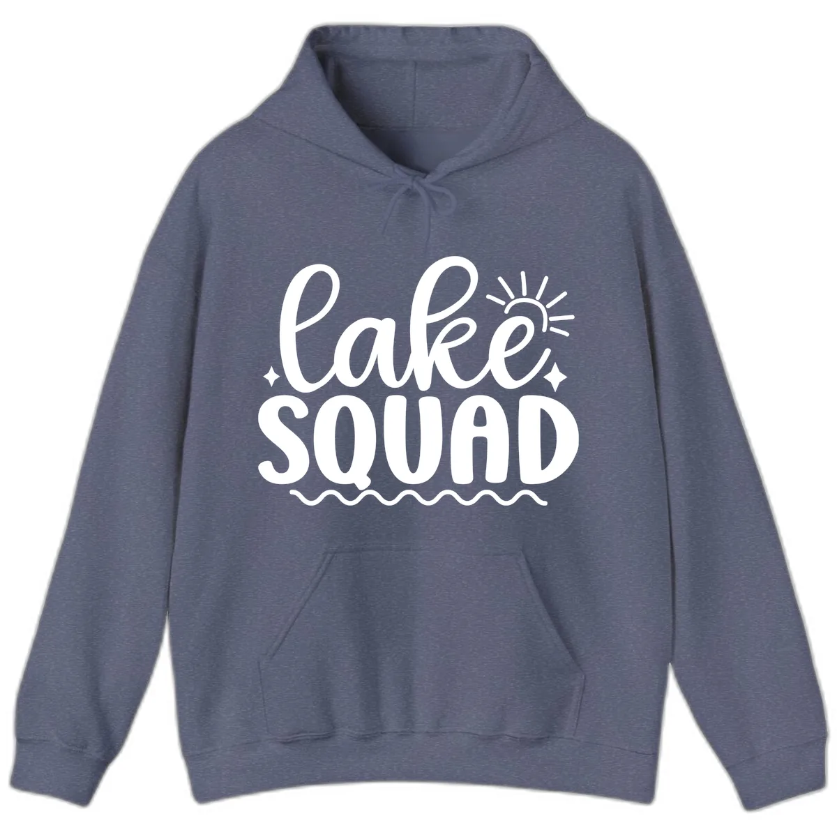 Lake Squad Summer Vibes Apparel Hoodie in Heather Navy