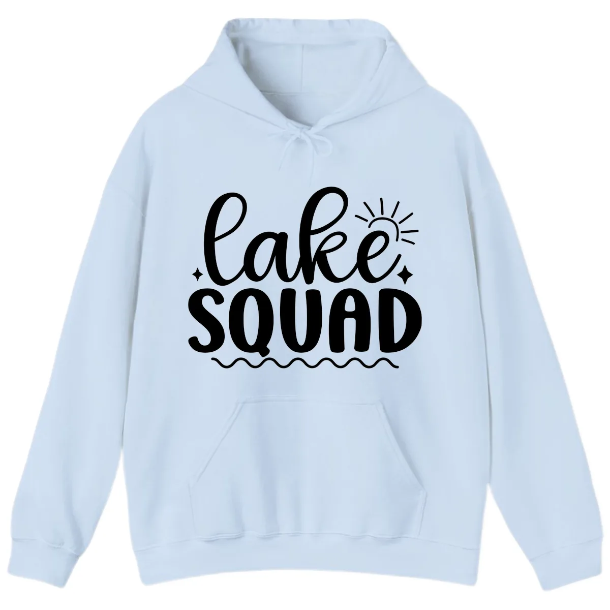 Lake Squad Summer Vibes Apparel Hoodie in Light Blue