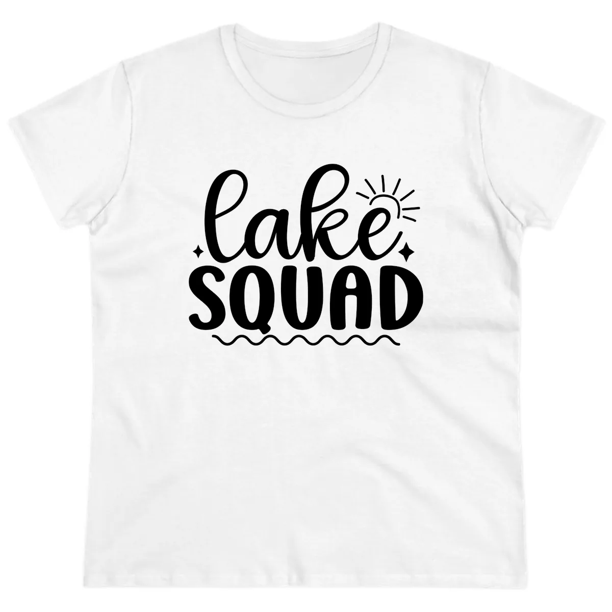 Lake Squad Summer Vibes Apparel Ladies Tee in White