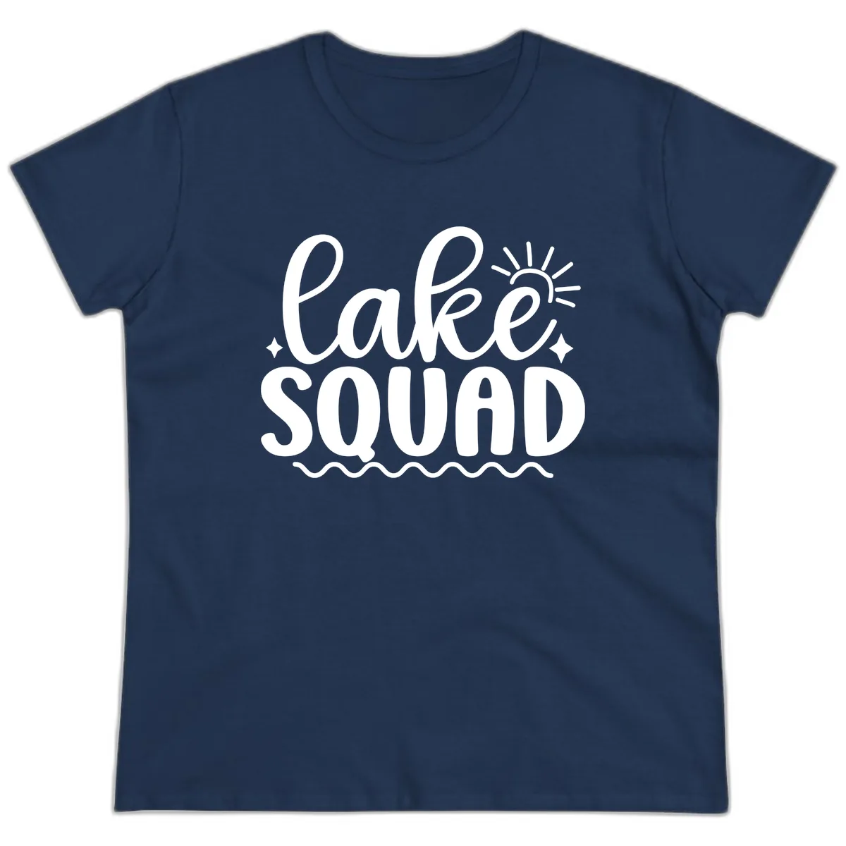 Lake Squad Summer Vibes Apparel Ladies Tee in Navy