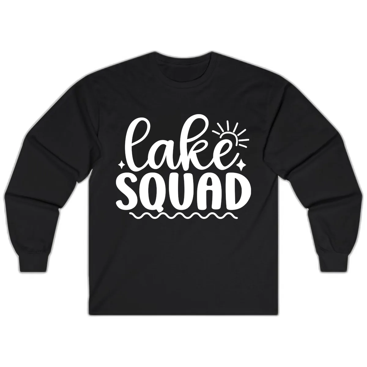 Lake Squad Summer Vibes Apparel Long Sleeve in Black