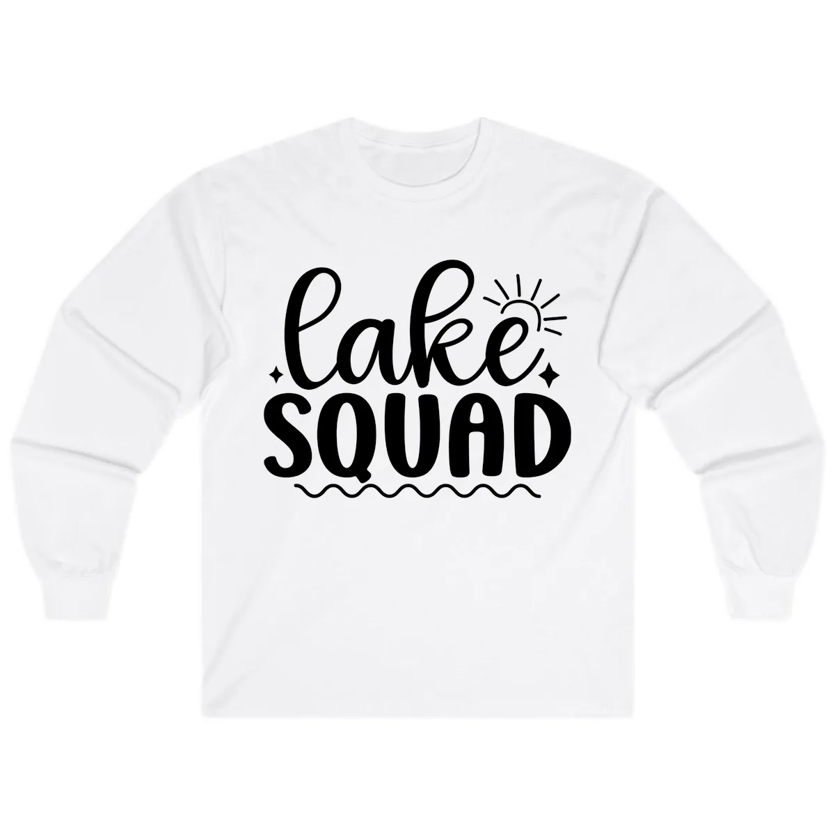Lake Squad Summer Vibes Apparel Long Sleeve in White
