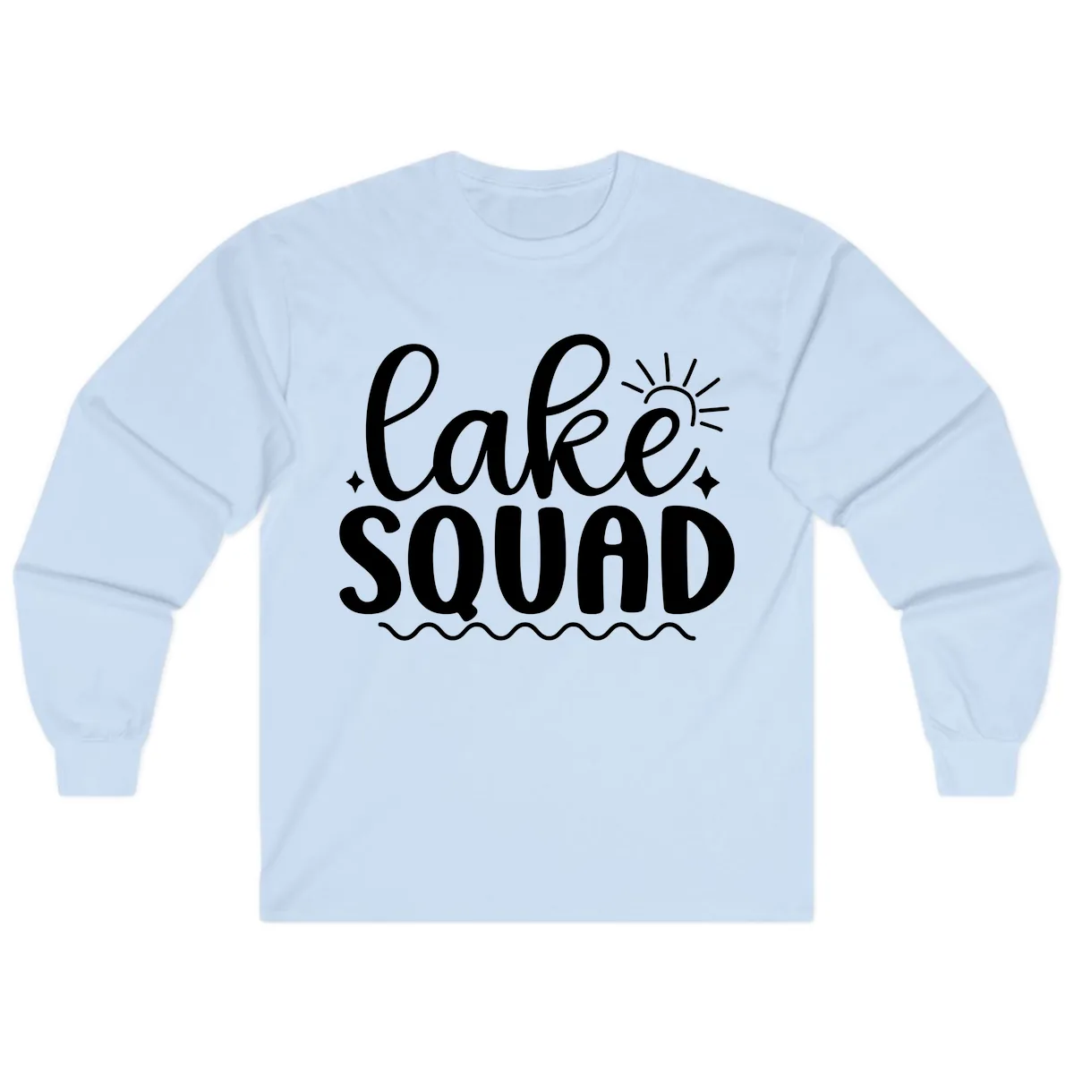 Lake Squad Summer Vibes Apparel Long Sleeve in Light Blue
